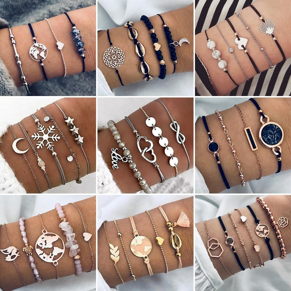 Bead Boho Charm Bracelet For Women Jewelry Accessories