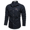 New Men's Casual Shirt Male Overshirt 2020 Military Cotton Shirts Men Brand Clothing Leisure Shirt Blouse Men Clothing