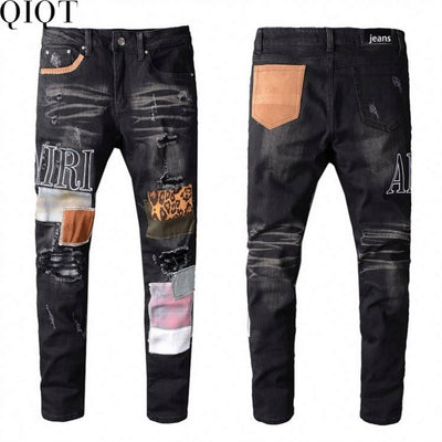 Best Design Retro Handsome Leather Clothing Men Jeans Jeans for Men Men Jeans Pants