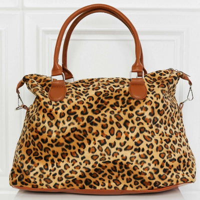 Animal Print Brushed Weekender Bag