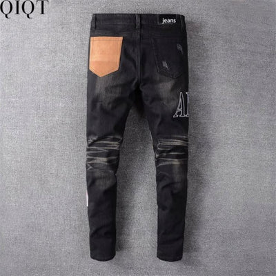 Best Design Retro Handsome Leather Clothing Men Jeans Jeans for Men Men Jeans Pants
