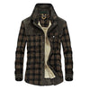 Men's Plaid Warm Jacket Fleece Thick Army  Coat 2020 Autumn Winter Jacket Men Slim Fit Clothing Mens Brand Clothing