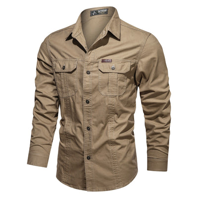 New Men's Casual Shirt Male Overshirt 2020 Military Cotton Shirts Men Brand Clothing Leisure Shirt Blouse Men Clothing