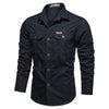 New Men's Casual Shirt Male Overshirt 2020 Military Cotton Shirts Men Brand Clothing Leisure Shirt Blouse Men Clothing